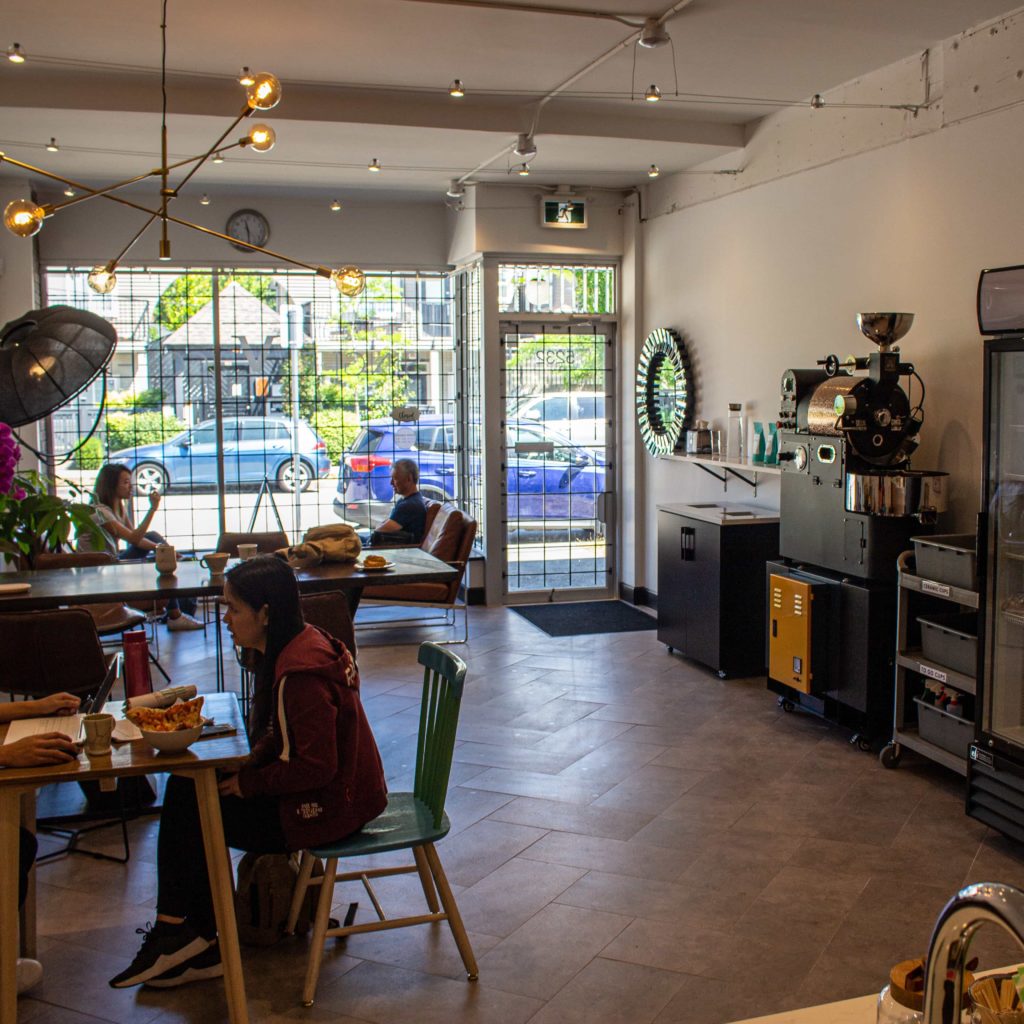 Interior of Single V Coffee