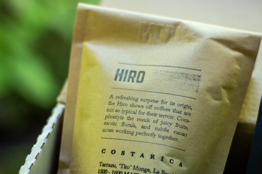 Bag of Hiro coffee