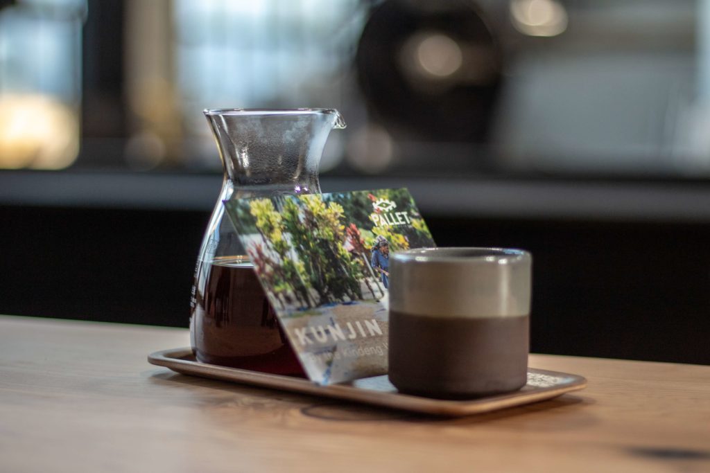 Pour over at Pallet Coffee Roasters HQ + Roastery (Railtown)
