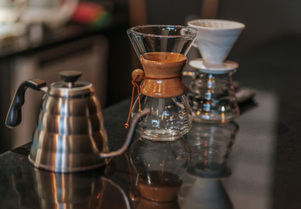 A Chemex coffee gift on a table