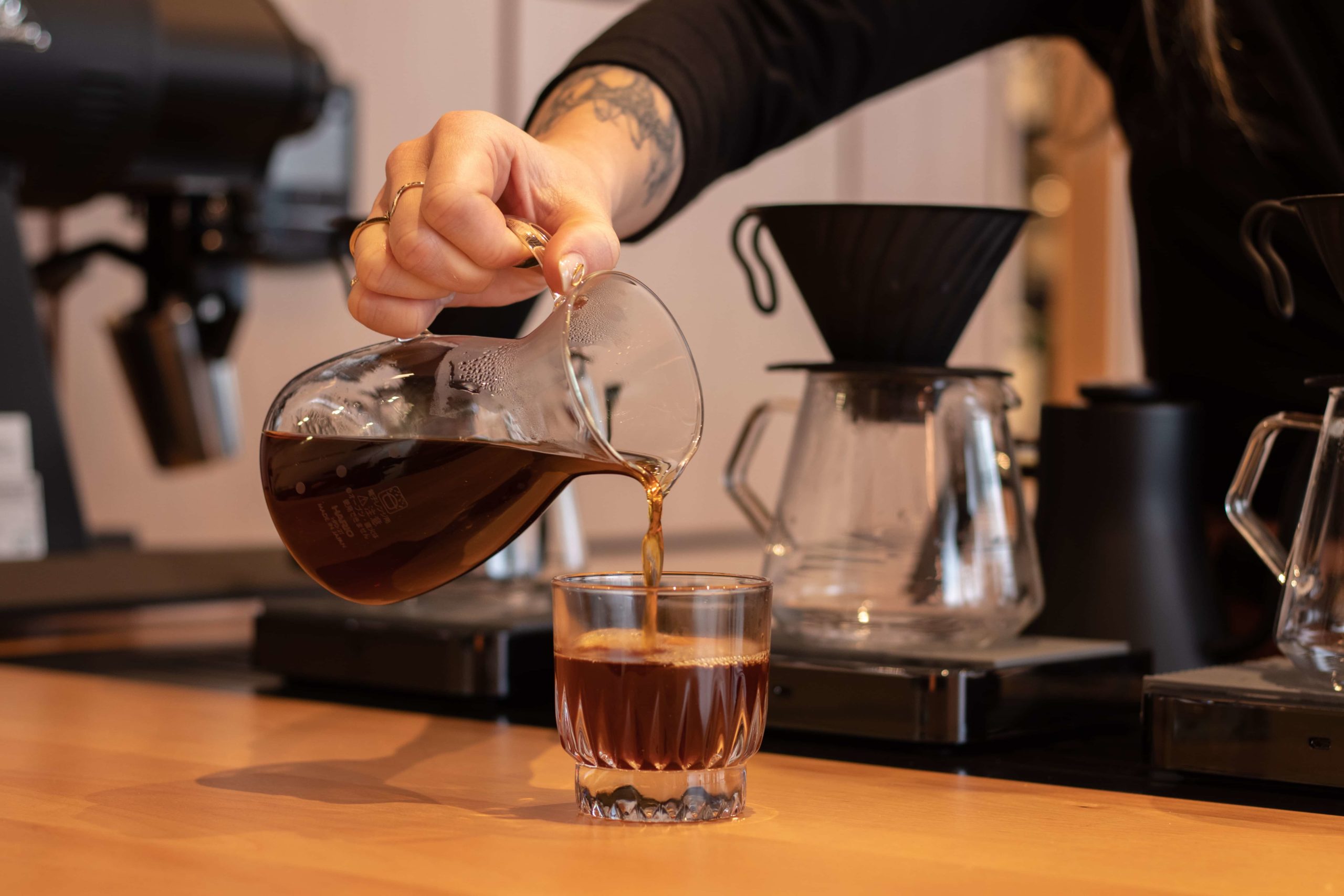 Pour over at Nemesis Polygon Best Coffee Shops in Vancouver 2021