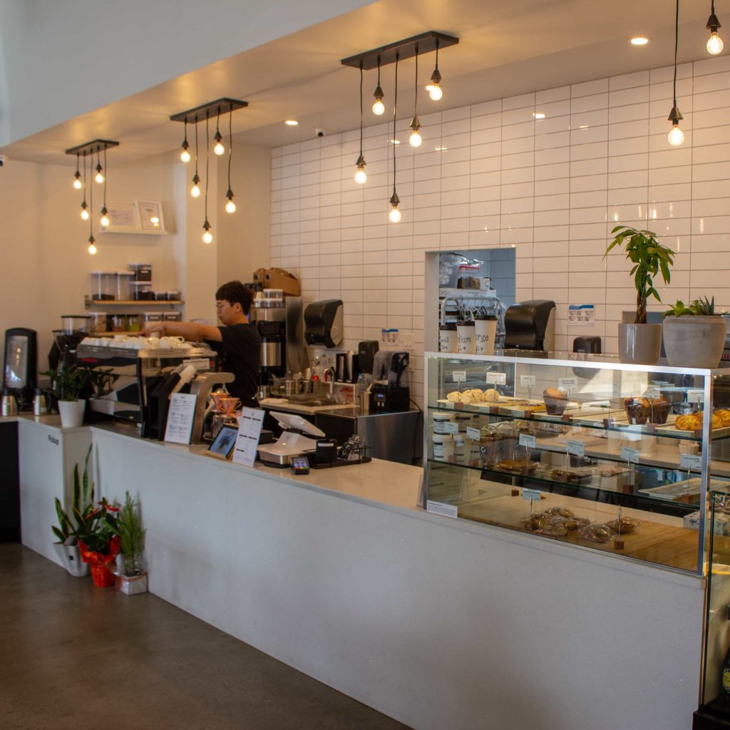 The bar in C Market Coffee Shop