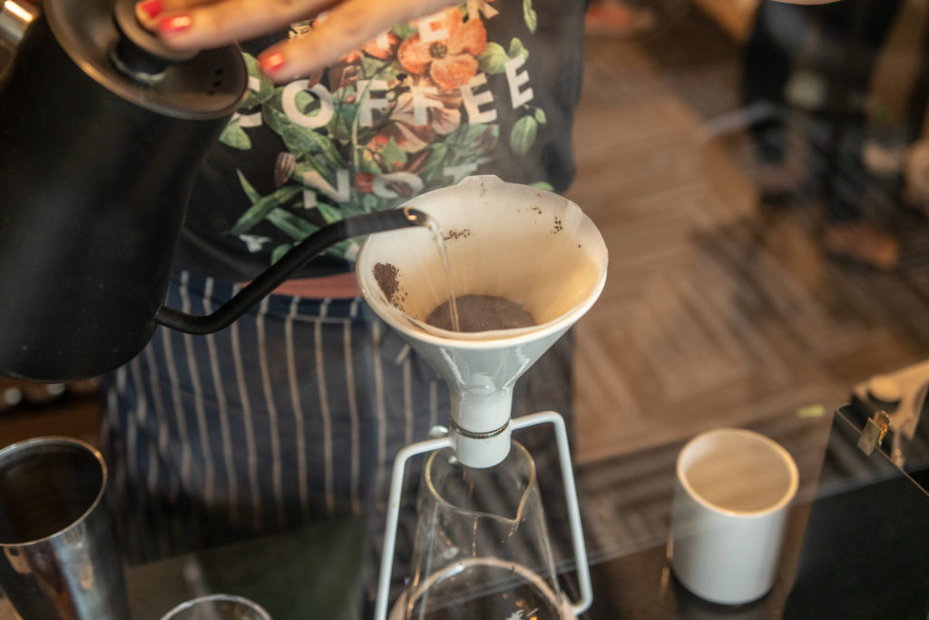 Coffee pour over device at Craft Cafe