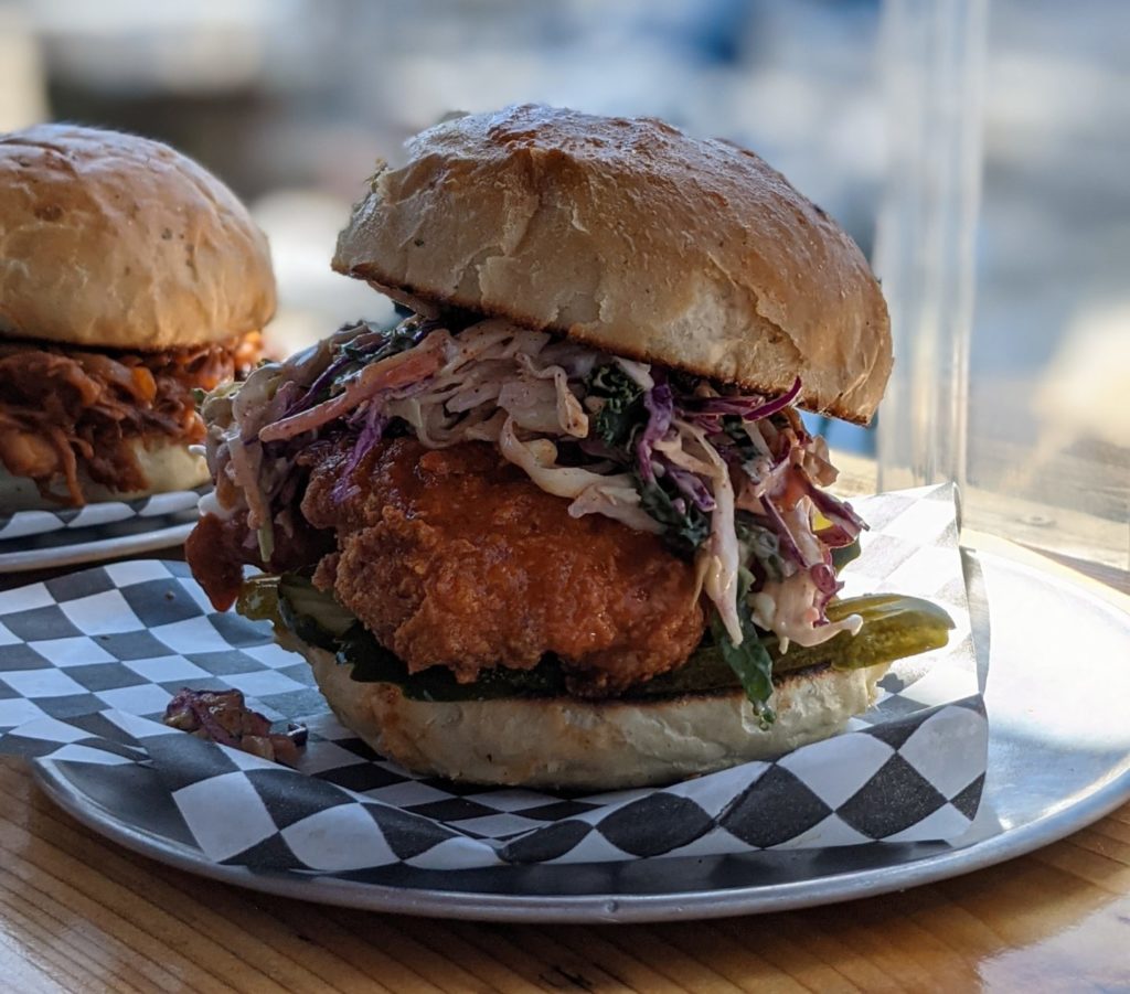 Chicken Burger on plate